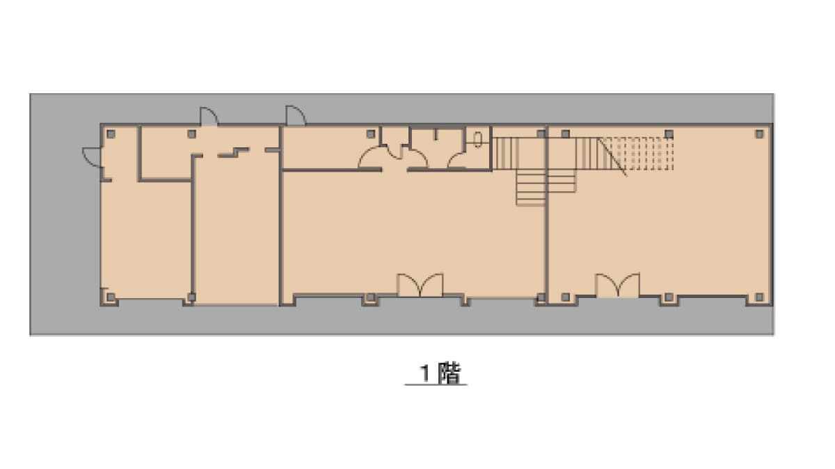 緑が丘駅前店舗の1階間取り画像