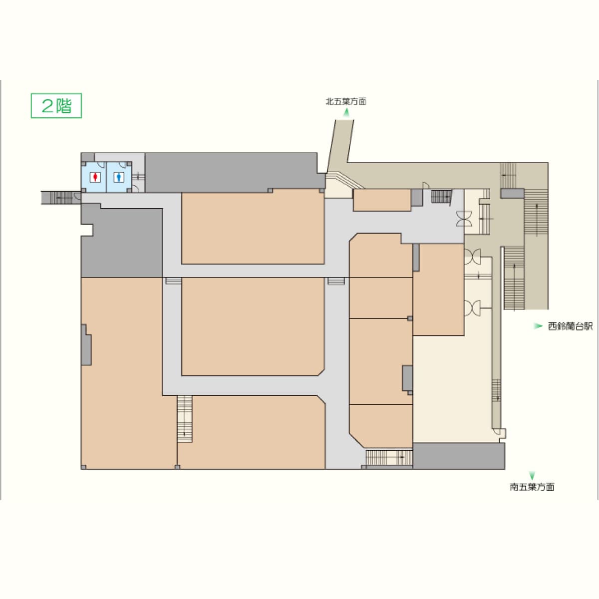 西鈴神鉄ビルの2階間取り画像