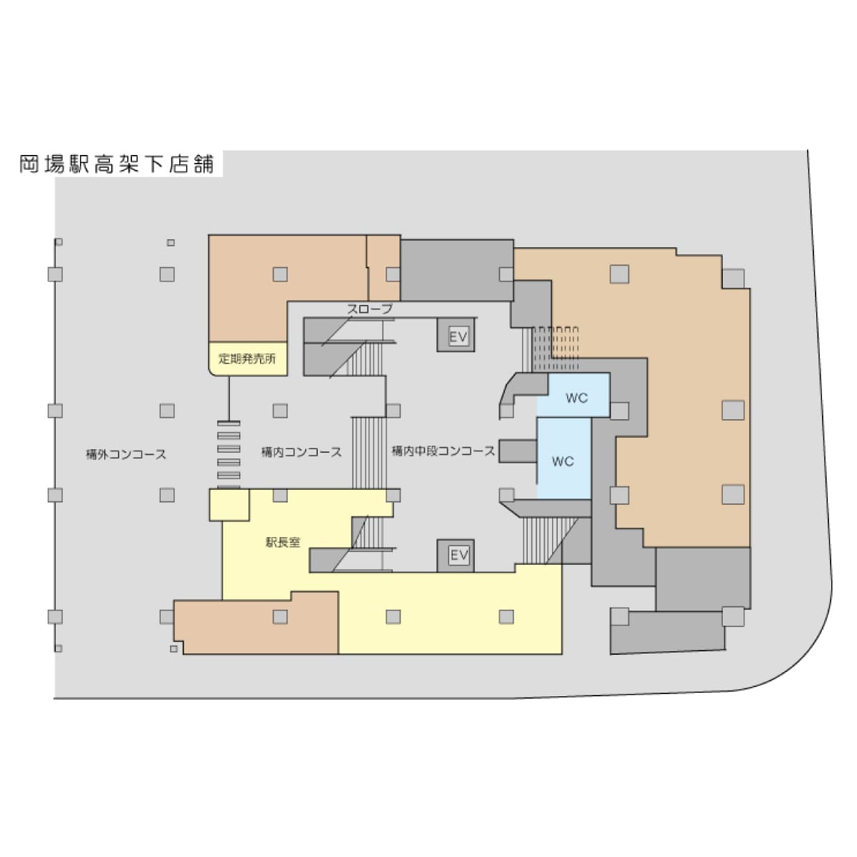 岡場駅北側高架下店舗の間取り画像
